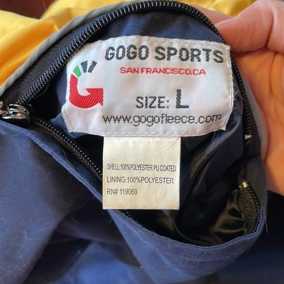 Vintage Gogo Sports San Francisco Navy & Gold Hooded Jacket Convertible Vest - Picture 8 of 8